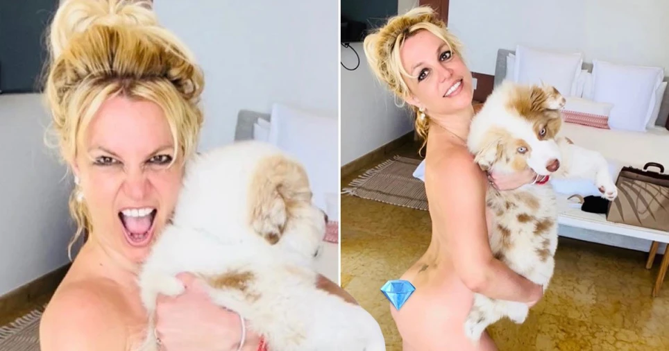 Britney Spears Full Nudes With Her Dog Poses on Instagram